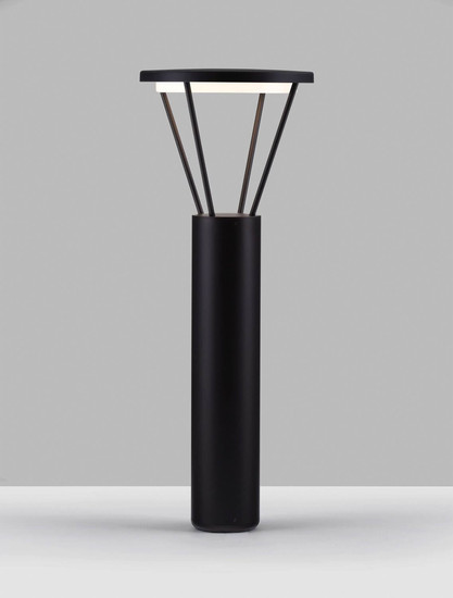 Nova Luce Aufstellpfosten für Sockelleuchte Virtus Schwarz Aluminium 55cm 9030574