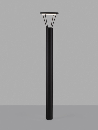Nova Luce Montagepfosten für Wegeleuchte Virtus Schwarz Aluminium 155cm 9030575