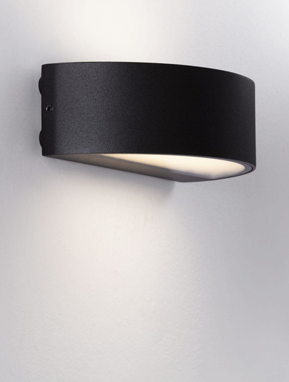 Nova Luce LED Außen-Wandleuchte Nectar 9W warmweiss 3000K IP65 Schwarz Aluminium 20x9cm 9030576
