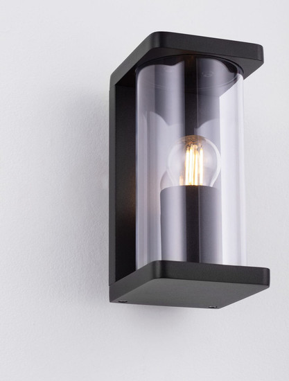 Nova Luce Außen-Wandleuchte Adoray E27 IP65 Schwarz Aluminium 20x14cm 9030579