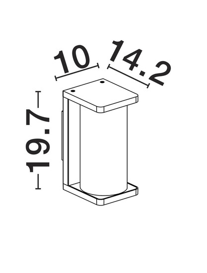 Nova Luce Außen-Wandleuchte Adoray E27 IP65 Schwarz Aluminium 20x14cm 9030579