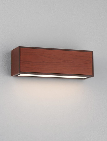 Nova Luce LED Solar-Wandleuchte Brown 2W warmweiss 3000K Bewegungsmelder IP65 salzwasserfest Cortenstahl Holz Aluminium 24x24cm 9030584