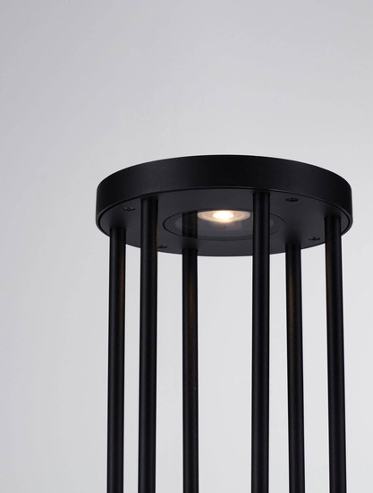 Nova Luce LED Wegeleuchte Nereus 8W warmweiss 3000K IP65 Schwarz Aluminium 75cm 9030588