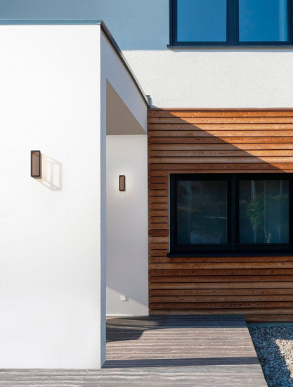 Nova Luce LED Außen-Wandleuchte Cosmic 9W warmweiss 3000K IP65 Schwarz Aluminium 23x12,5cm 9030592