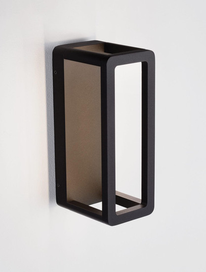 Nova Luce LED Außen-Wandleuchte Cosmic 9W warmweiss 3000K IP65 Schwarz Aluminium 23x12,5cm 9030592