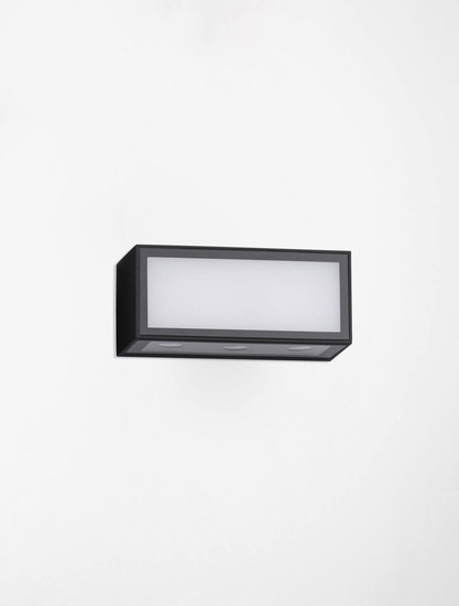 Nova Luce LED Außen-Wandleuchte Inga 11W warmweiss 3000K IP65 salzwasserfest Schwarz Aluminium 15x7cm 9030593