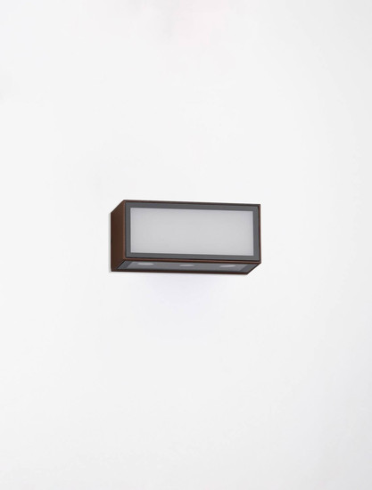 Nova Luce LED Außen-Wandleuchte Inga 11W warmweiss 3000K IP65 salzwasserfest Cortenstahl Aluminium 15x7cm 9030594