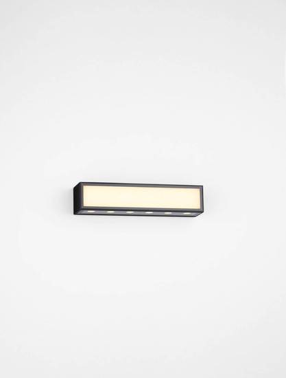 Nova Luce LED Außen-Wandleuchte Inga 18W warmweiss 3000K IP65 salzwasserfest Schwarz Aluminium 30x7cm 9030595