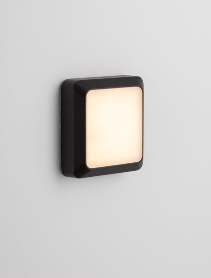 Nova Luce LED Außen-Wandleuchte Appia 5W warmweiss 3000K IP54 Schwarz Aluminium 12,5x12,5cm 9030597
