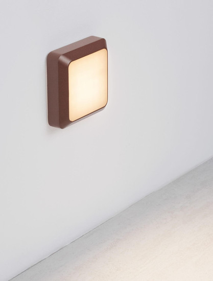 Nova Luce LED Außen-Wandleuchte Appia 5W warmweiss 3000K IP54 Cortenstahl Aluminium 12,5x12,5cm 9030598