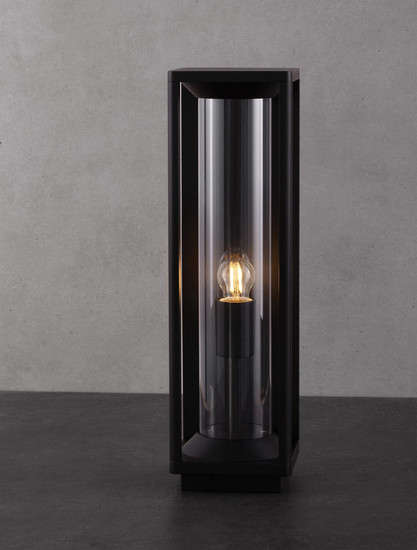 Nova Luce Wegeleuchte Pacific E27 IP65 Schwarz Aluminium 50cm 9030603