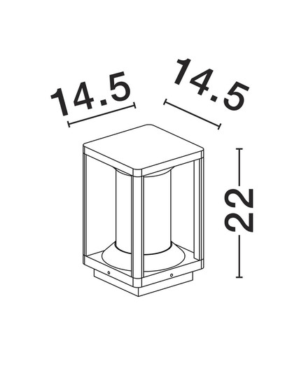 Nova Luce Sockelleuchte Pacific E27 IP65 Schwarz Aluminium 22cm 9030606