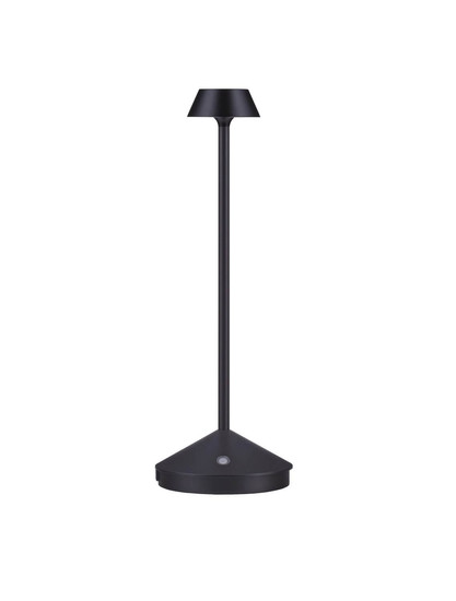 Nova Luce Standfuß für Akku-Tischleuchte Lumo dimmbar USB IP54 Schwarz Aluminium Ø12cm 9030617