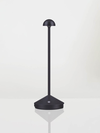 Nova Luce Standfuß für Akku-Tischleuchte Lumo dimmbar USB IP54 Schwarz Aluminium Ø12cm 9030617