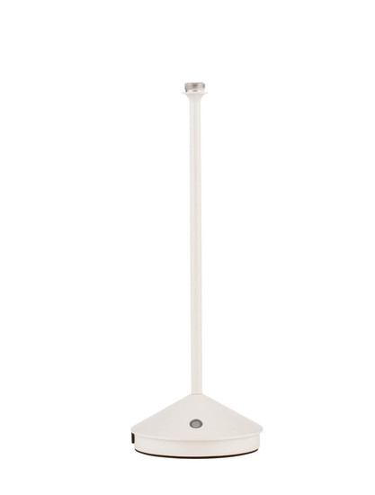 Nova Luce Standfuß für Akku-Tischleuchte Lumo dimmbar USB IP54 Weiß Aluminium Ø12cm 9030618