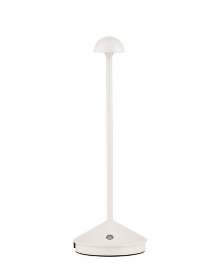 Nova Luce Standfuß für Akku-Tischleuchte Lumo dimmbar USB IP54 Weiß Aluminium Ø12cm 9030618