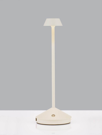 Nova Luce Standfuß für Akku-Tischleuchte Lumo dimmbar USB IP54 Weiß Aluminium Ø12cm 9030618