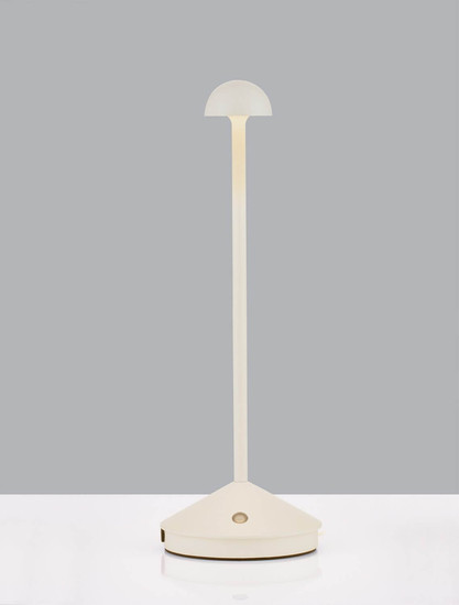 Nova Luce Standfuß für Akku-Tischleuchte Lumo dimmbar USB IP54 Weiß Aluminium Ø12cm 9030618