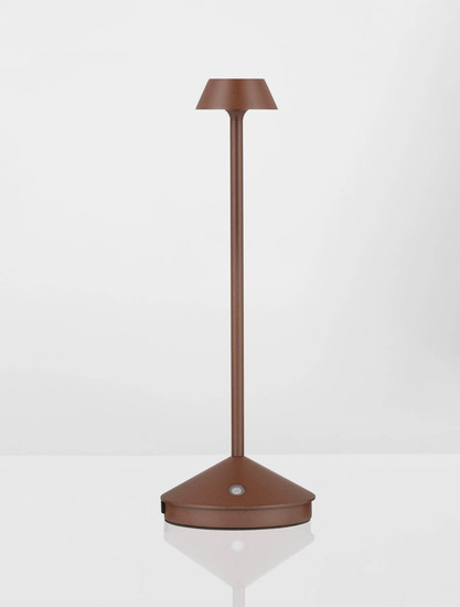 Nova Luce Standfuß für Akku-Tischleuchte Lumo dimmbar USB IP54 Cortenstahl Aluminium Ø12cm 9030619