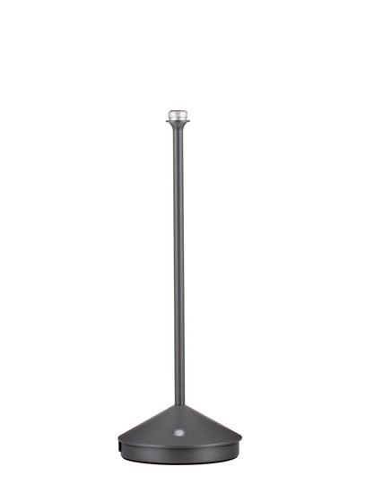 Nova Luce Standfuß für Akku-Tischleuchte Lumo dimmbar USB IP54 Dunkelgrau Aluminium Ø12cm 9030620