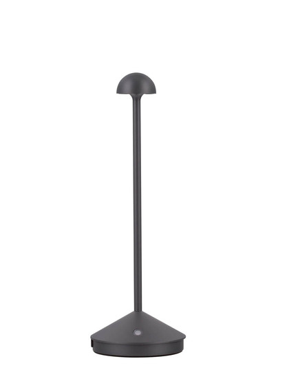 Nova Luce Standfuß für Akku-Tischleuchte Lumo dimmbar USB IP54 Dunkelgrau Aluminium Ø12cm 9030620