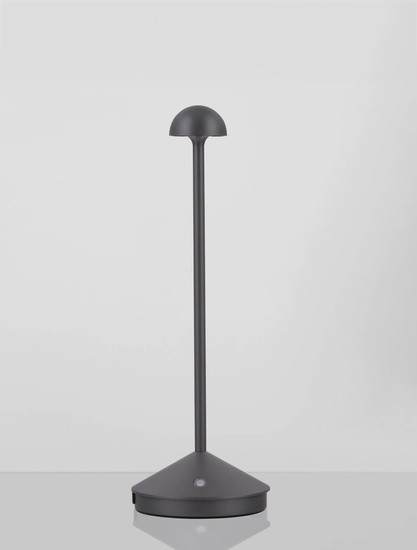 Nova Luce Standfuß für Akku-Tischleuchte Lumo dimmbar USB IP54 Dunkelgrau Aluminium Ø12cm 9030620