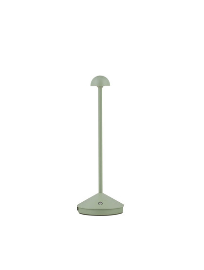 Nova Luce Standfuß für Akku-Tischleuchte Lumo dimmbar USB IP54 Olivgrün Aluminium Ø12cm 9030621