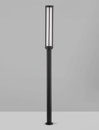 Nova Luce LED Wegeleuchte Solstice 16W warmweiss 3000K IP65 Schwarz Aluminium 222cm 9030626