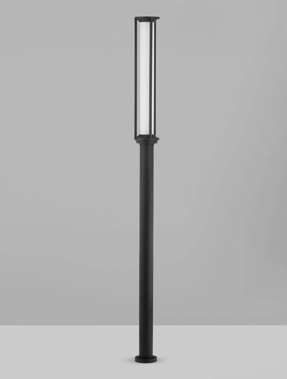 Nova Luce LED Wegeleuchte Solstice 16W warmweiss 3000K IP65 Schwarz Aluminium 222cm 9030626