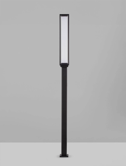 Nova Luce LED Wegeleuchte Solstice 16W warmweiss 3000K IP65 Schwarz Aluminium 220cm 9030627