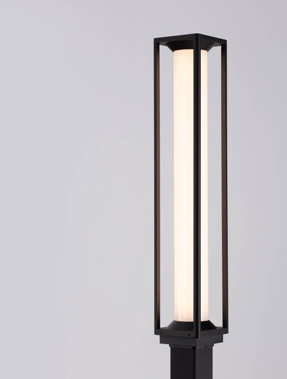 Nova Luce LED Wegeleuchte Solstice 16W warmweiss 3000K IP65 Schwarz Aluminium 220cm 9030627