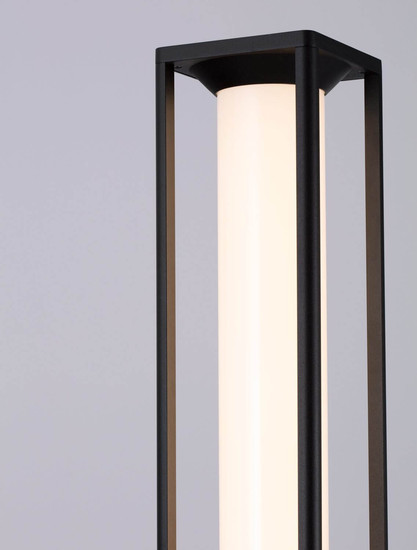 Nova Luce LED Wegeleuchte Solstice 16W warmweiss 3000K IP65 Schwarz Aluminium 220cm 9030627
