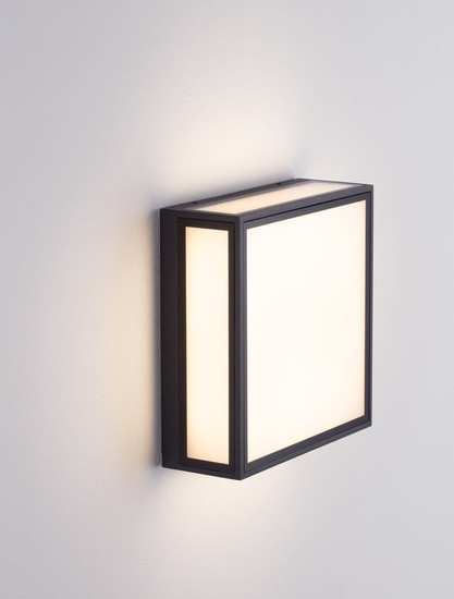Nova Luce LED Außen-Wandleuchte Astral 16W warmweiss 3000K IP65 salzwasserfest Schwarz Aluminium 22x22cm 9030630