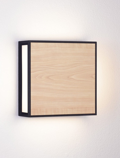 Nova Luce LED Außen-Wandleuchte Astral 16W warmweiss 3000K IP65 salzwasserfest Schwarz Holz Aluminium 22x22cm 9030631