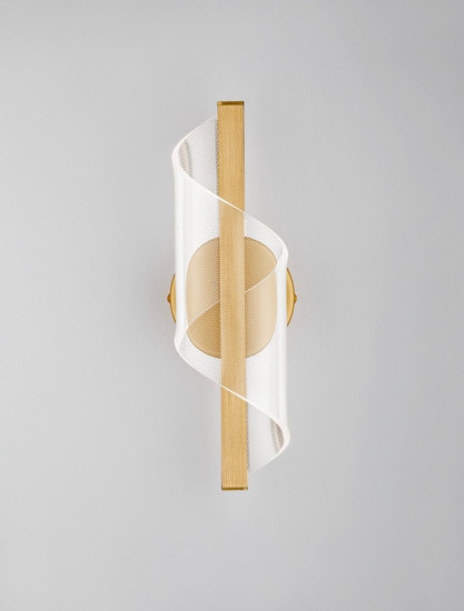 Nova Luce LED Wandleuchte Valentin 9W warmweiss 3000K Messinggold Aluminium 33x13cm 9030634