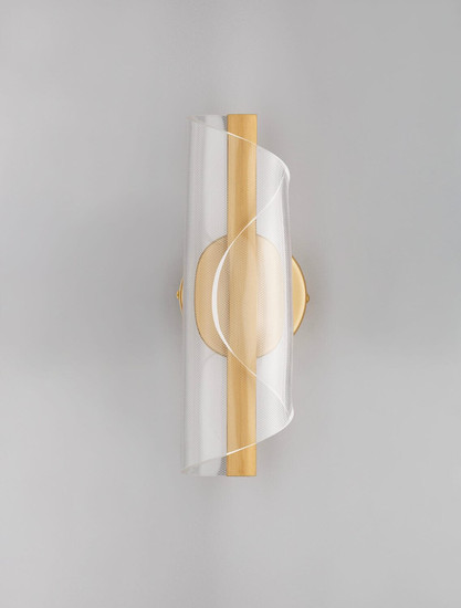Nova Luce LED Wandleuchte Valentin 9W warmweiss 3000K Messinggold Aluminium 31x13cm 9030635