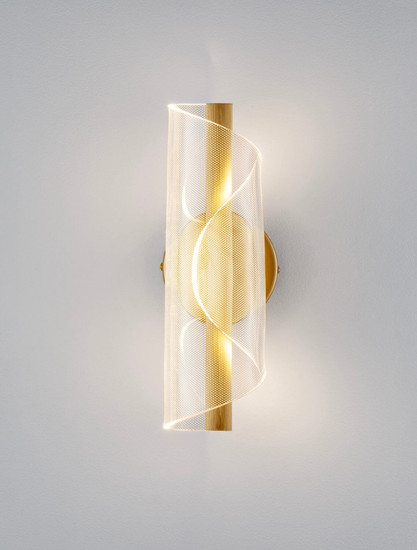 Nova Luce LED Wandleuchte Valentin 9W warmweiss 3000K Messinggold Aluminium 31x13cm 9030635