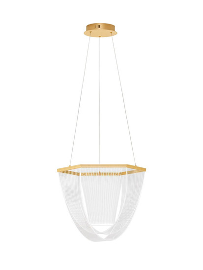 Nova Luce LED Pendelleuchte Valentin dimmbar 35W warmweiss 3000K Gold Aluminium Ø52cm 9030636