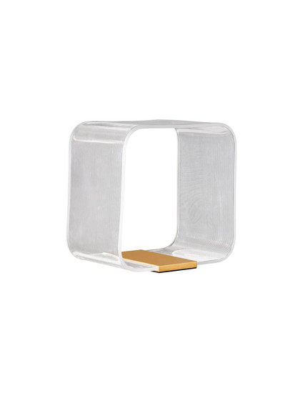 Nova Luce LED Tischleuchte Valentin dimmbar 14W warmweiss 3000K Gold Aluminium 24x24cm 9030638