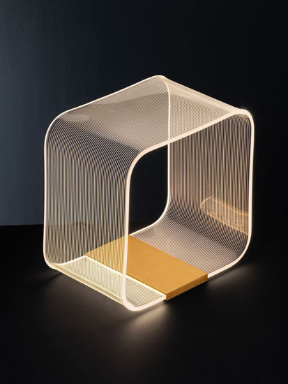 Nova Luce LED Tischleuchte Valentin dimmbar 14W warmweiss 3000K Gold Aluminium 24x24cm 9030638