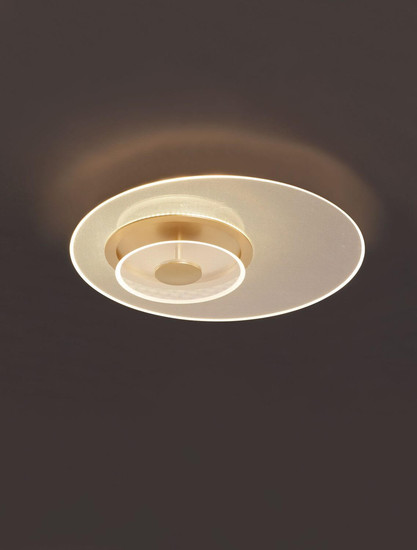 Nova Luce LED Deckenleuchte Copo dimmbar 29W warmweiss 3000K Messinggold Aluminium Ø50cm 9030640