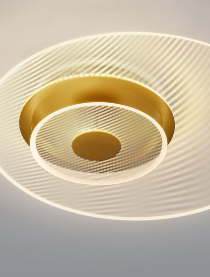 Nova Luce LED Deckenleuchte Copo dimmbar 29W warmweiss 3000K Messinggold Aluminium Ø50cm 9030640