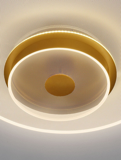 Nova Luce LED Deckenleuchte Copo dimmbar 35W warmweiss 3000K Messinggold Aluminium Ø60cm 9030641