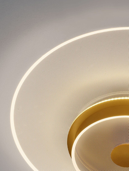 Nova Luce LED Deckenleuchte Copo dimmbar 35W warmweiss 3000K Messinggold Aluminium Ø60cm 9030641