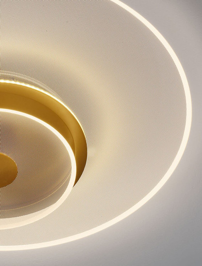 Nova Luce LED Deckenleuchte Copo dimmbar 35W warmweiss 3000K Messinggold Aluminium Ø60cm 9030641