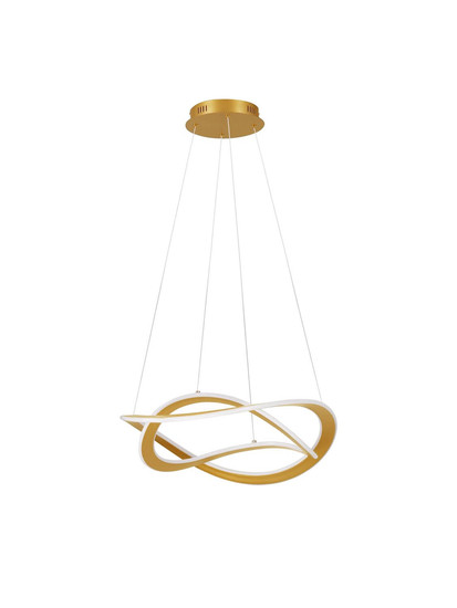 Nova Luce LED Pendelleuchte Celestia dimmbar 87W warmweiss 3000K Messinggold Aluminium Ø60cm 9030645