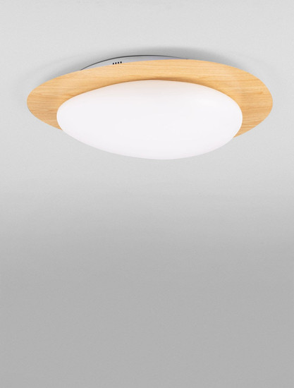 Nova Luce LED Deckenleuchte Nimbus dimmbar 29W warmweiss 3000K Holz Stahl Aluminium Ø57cm 9030647