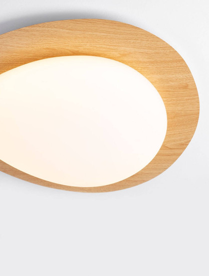 Nova Luce LED Deckenleuchte Nimbus dimmbar 29W warmweiss 3000K Holz Stahl Aluminium Ø57cm 9030647