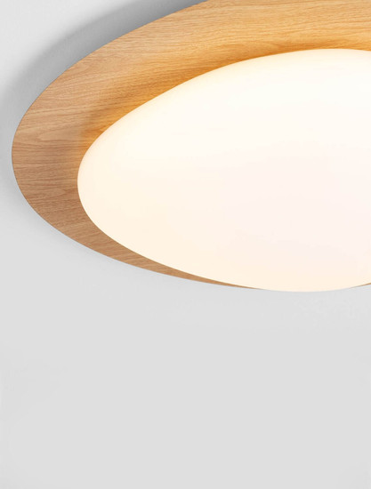 Nova Luce LED Deckenleuchte Nimbus dimmbar 29W warmweiss 3000K Holz Stahl Aluminium Ø57cm 9030647