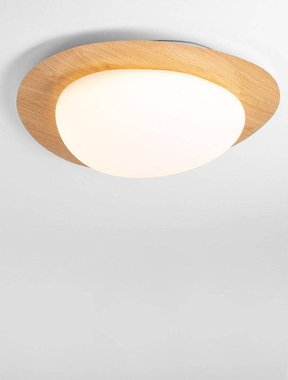 Nova Luce LED Deckenleuchte Nimbus dimmbar 29W warmweiss 3000K Holz Stahl Aluminium Ø57cm 9030647